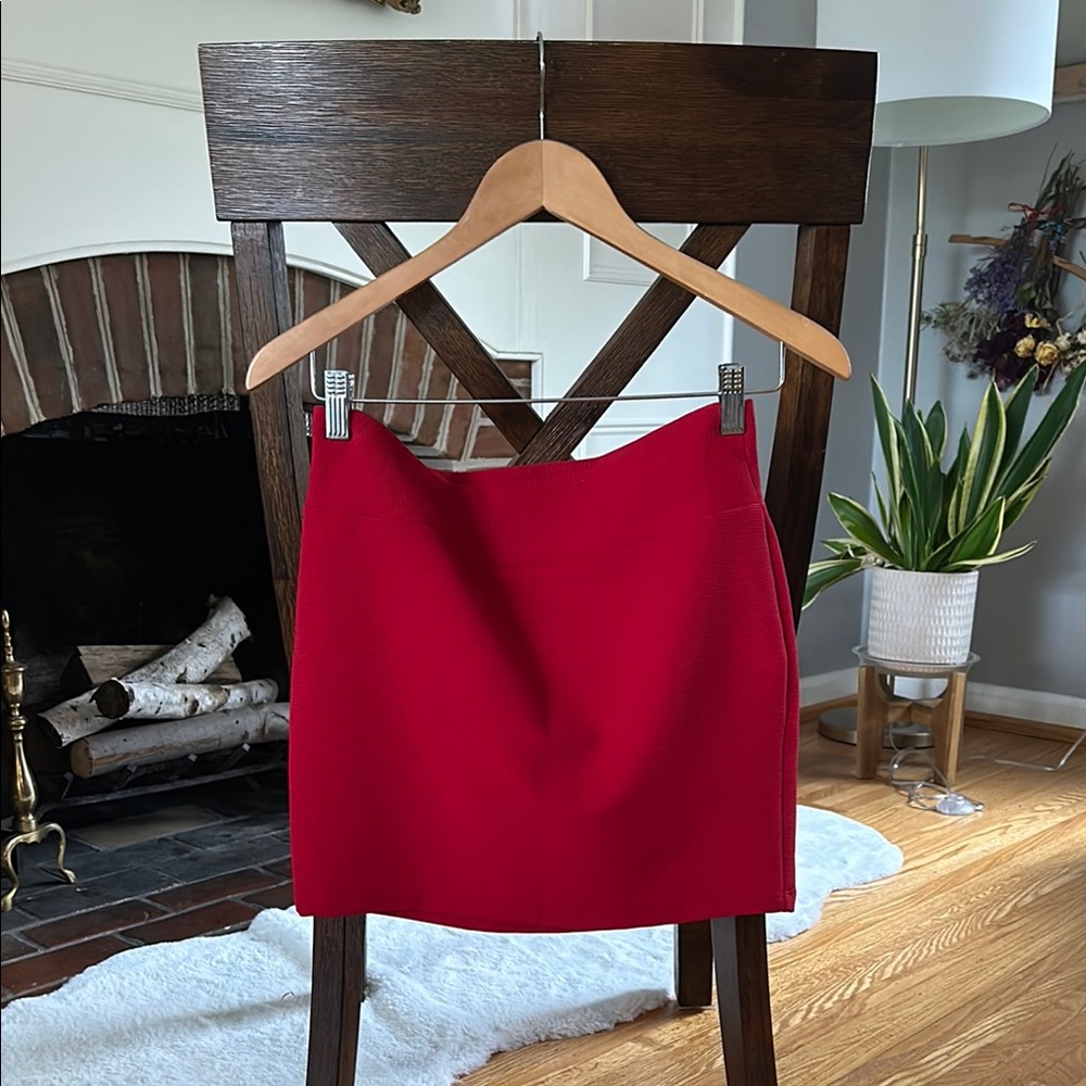 F21 Red Mini Skirt